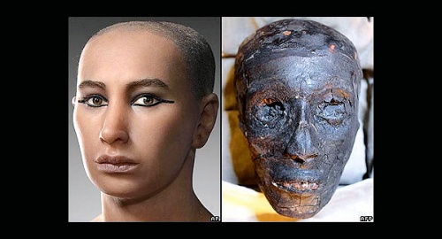 Лицо мумии Тутанхамона
